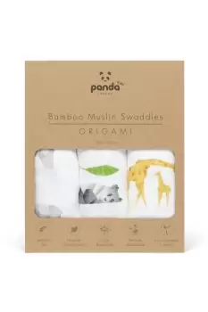 Panda 100% Bamboo Baby Muslin - Origami (3 pack)