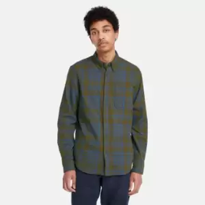 Timberland Heavy Flannel Check Shirt For Men In Dark Green Dark Green, Size XL