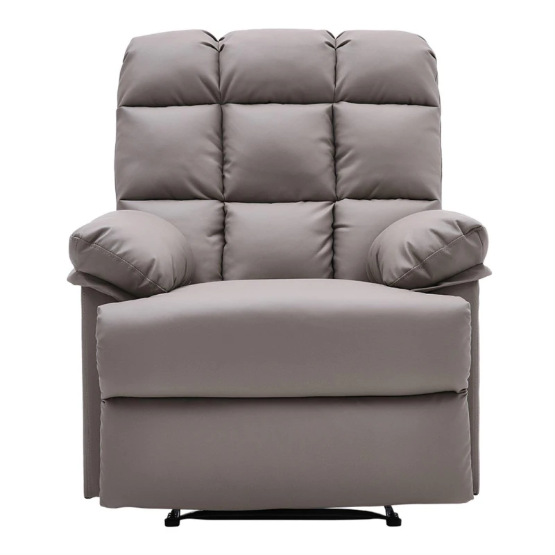 Image of Kabinet UK Faux Leather Upholstered Recliner Armchair Grey unisex One size