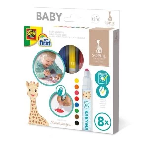Image of SES Creative - Childrens My First Sophie La Giraffe Baby Markers Set 8 Colours (Multi-colour)