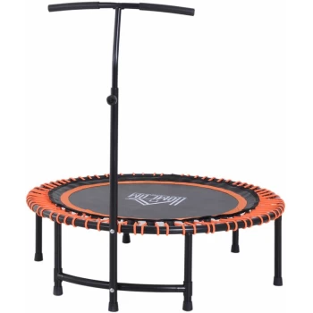 image of 45' Round Mini Trampoline Exercise Bungee Rebounder Adjustable Handle Bar - Homcom