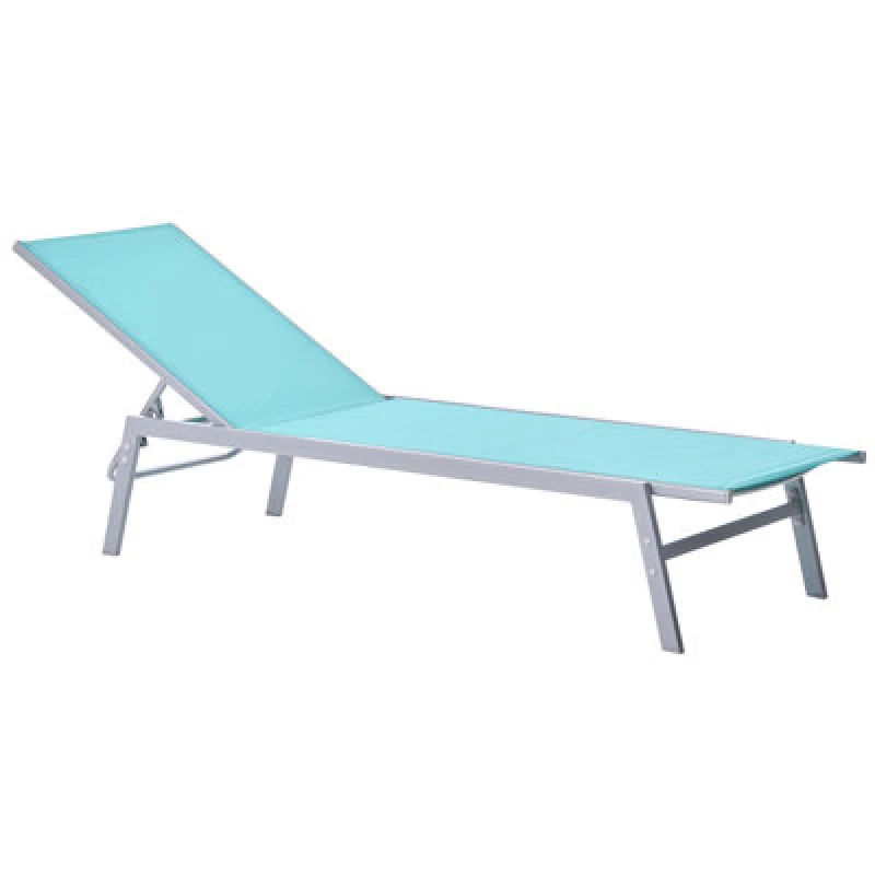 Image of Beliani Sun Lounger Noli Reclining Metal Blue