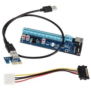 Image of Kolink PCI-E 1x to 16x powered Riser Card Mining Rendering Kit - 60cm