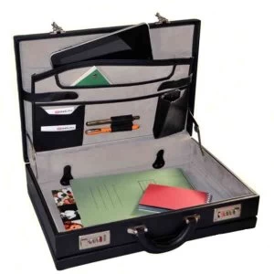 Image of Monolith PVC Expand Black Attache Case