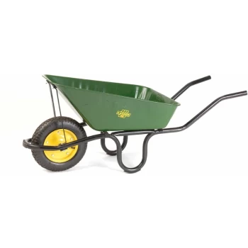 Lasher Heavy Duty Wheelbarrow With Black Frame & Pneumatic Wheel