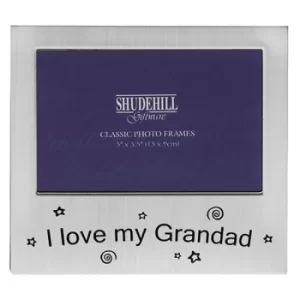 image of Satin Silver Occasion Frame I Love My Grandad 5x3