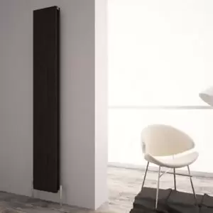 image of Carisa Monza Vertical Designer Radiator, Black (W)280mm (H)1800mm