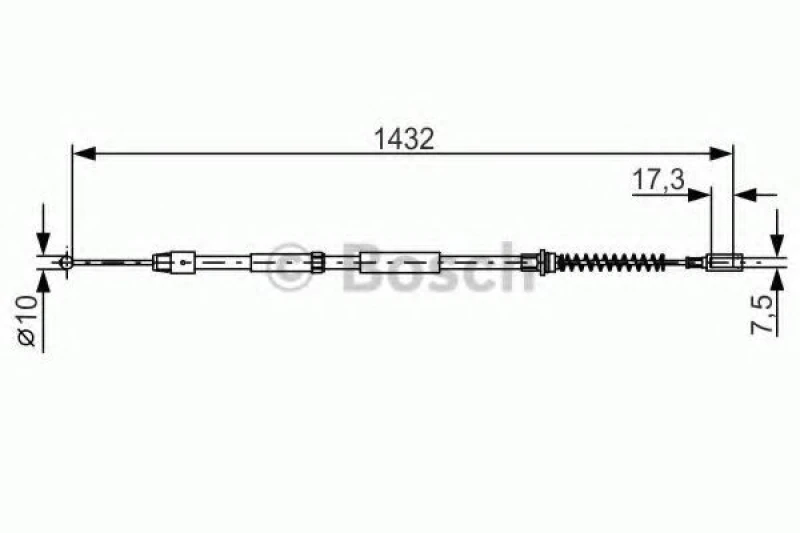 Image of Bosch 1 987 482 034 Brake Cable 1432mm Cable,parking brake (124)