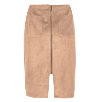 image of Biba Suedette Skirt - Tan