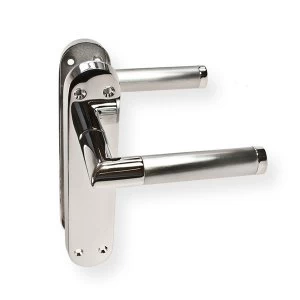 Image of LocksOnline Mitred Door Handle Set on Backplate