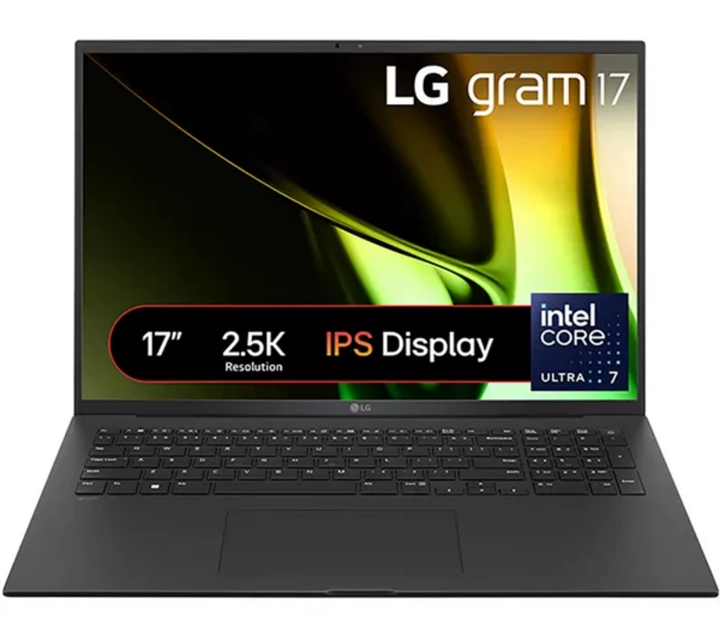 image of LG Gram 17Z90S-G.AD7BA1 17" Laptop - Intel Core Ultra 7, 2 TB SSD, Black 8806096045411