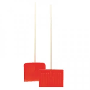 Image of Slingsby Orange Winter Snow ShovelPusher With Wooden Pole 317595