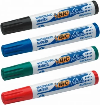 image of Bic Velleda 1701 Whiteboard Marker Bullet Tip 1.5mm Line Assorted Color Pack of 48