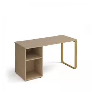 Image of Cairo straight desk 1400mm x 600mm with sleigh frame leg and support