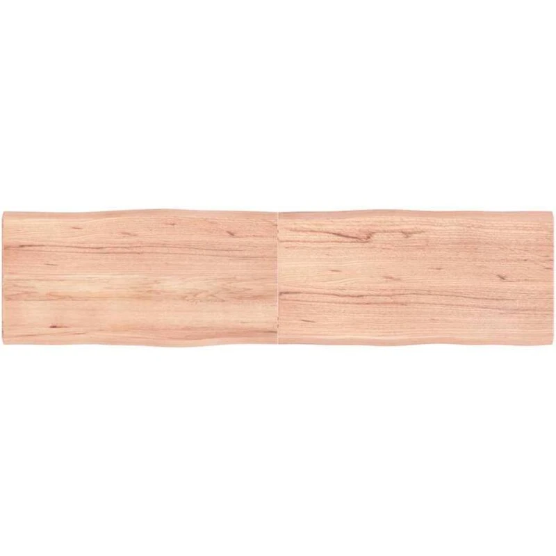 Image of Vidaxl Table Top Light Brown 160X40X(2-4)cm Treated Solid Wood Live Edge, Brown 363968