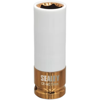 Image of Sealey 1/2" Drive Impact Socket Metric for Alloy Wheels 1/2" 19mm