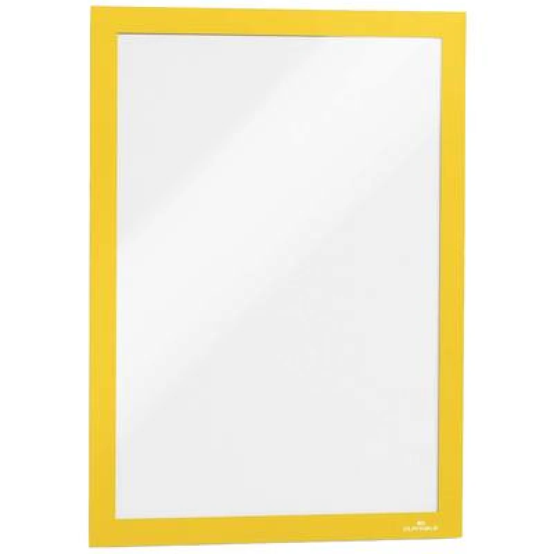 Image of Durable DURAFRAME Self-Adhesive A4 Yellow (Pack 2) - 487204