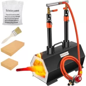 Image of VEVOR Propane Forge Farrier Forge Double Burner Tool Knife Making Blacksmithing
