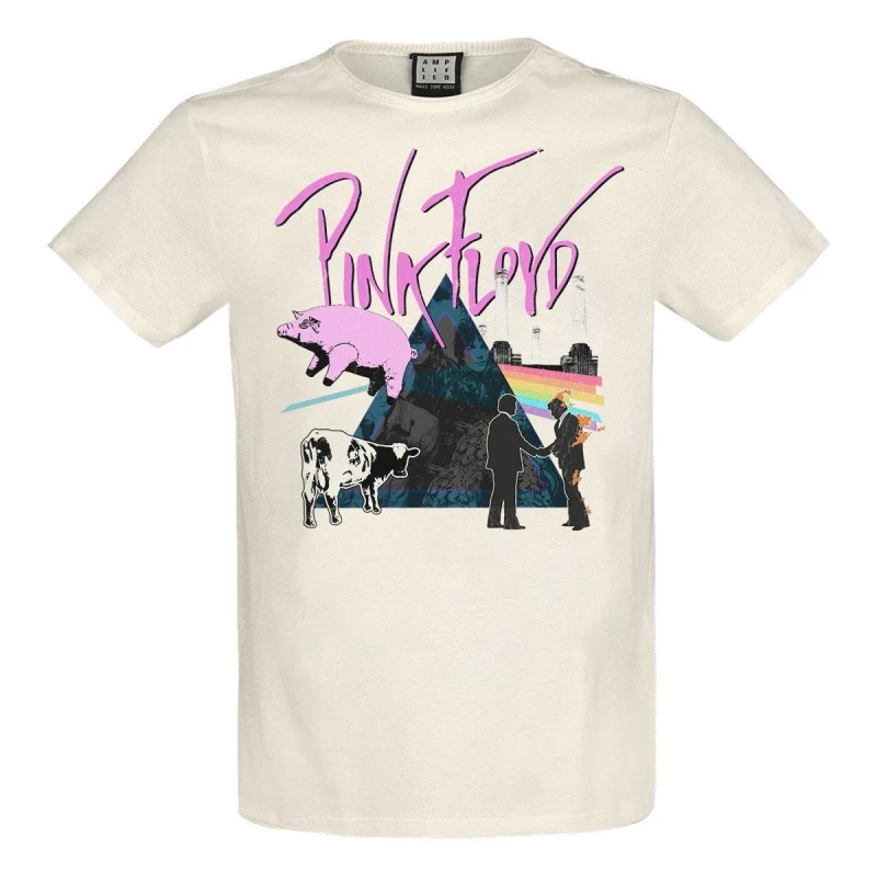 Image of Amplified Amplified Men The Greats Pink Floyd T-Shirt in White Size: 3X-Large White XXXL Male 5063806466673