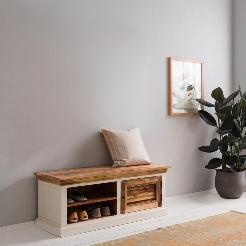 Image of Indian Hub Alfie Wood Shoe Rack Upto 43"