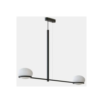 image of Leds-c4 Lighting - LEDS C4 Coco Double Straight Bar Pendant Black, White E14