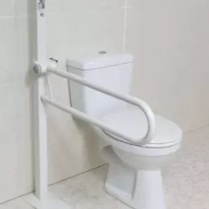 Image of NRS Healthcare Standard Floor Fixed Folding Support Rail - 760mm