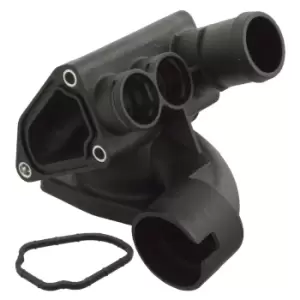 Image of Febi Bilstein Radiator Coolant Flange With Gasket 105783 Genuine replacement