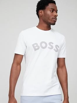 Image of BOSS Naps Logo T-Shirt - White, Size L, Men