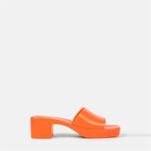 image of Missguided Jelly Block Sandal - Orange