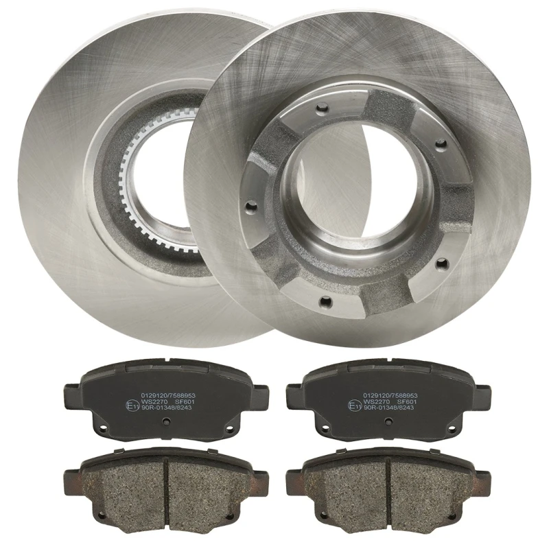Image of RIDEX 3405B0267 Brake disc and pads set Rear Axle, Brake Disc Type: Solid Brake Set,disc brakes (3405)