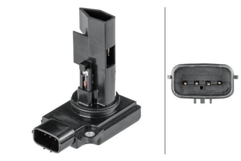 Image of HELLA Mass air flow sensor HELLA 8ET 358 095-391