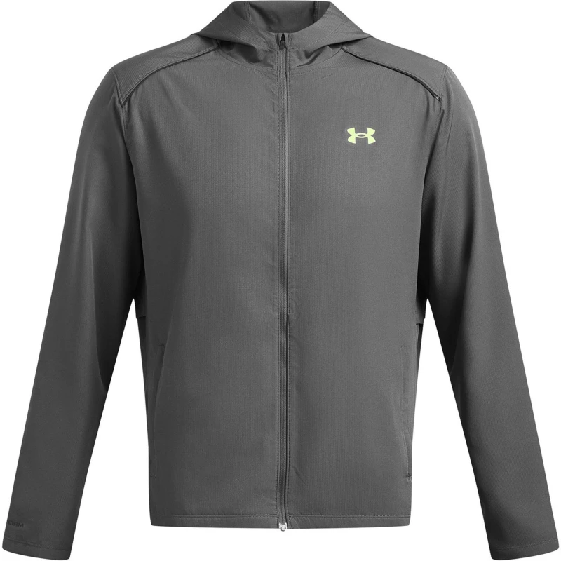 Image of Under Armour STORM RUN HOODED JACKET - Grey Grey XL
