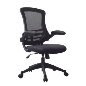 Image of Eliza Tinsley Designer Mesh Chair with Folding Arms - Black