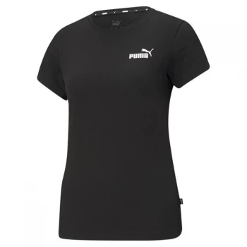 Puma Small Logo T Shirt Ladies - Black