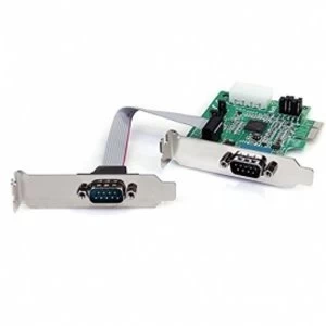 Image of 2 Port Low Profile Native RS232 PCI Express Serial Card with 16950 UART