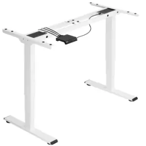 TecTake Twain Metal Electric Height-adjustable Computer Desk Base - White