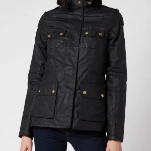 Image of Barbour International Womens Delta Wax - Black - UK 10