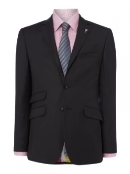 Image of Ted Baker Mens Chalky Birdseye Suit Jacket Charcoal