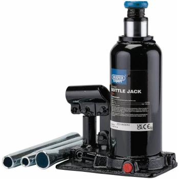 image of Expert Hydraulic Bottle Jack, 8 Tonne [99768] - Draper