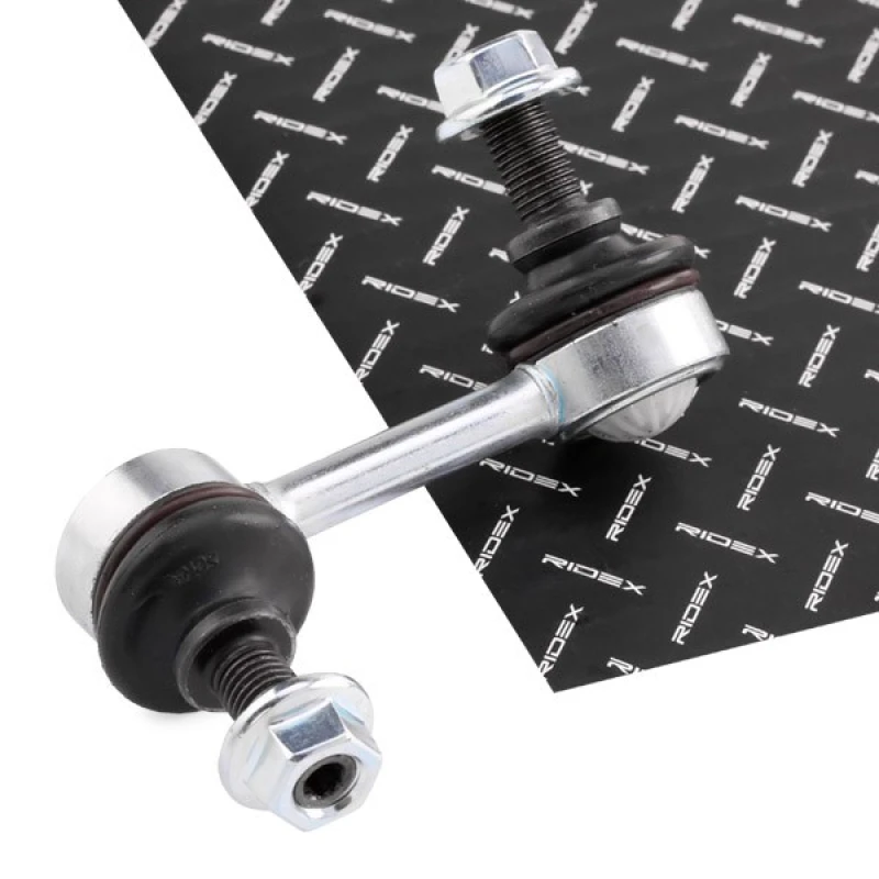 Image of RIDEX 3229S0294 Anti-roll bar link Rear Axle Left, with nut Steel Link Stabiliser (3229)