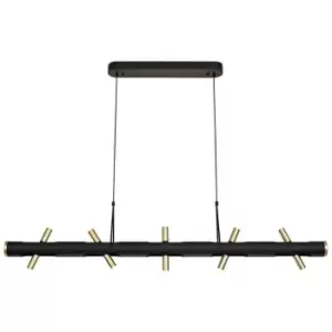 Image of Luminosa Lighting - Ceiling Pendant, 10 x 2W LED, 3000K, 2800lm, Sand Black, Gold