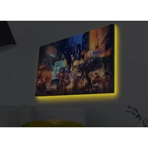 Image of 4570MDACT-002 Multicolor Decorative LED Lighted Canvas Painting