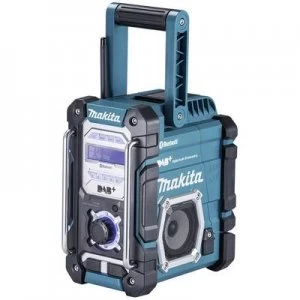 image of Makita DMR112 Workplace radio DAB+, FM AUX, Bluetooth, USB splashproof Turquoise, Black