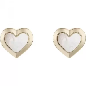 image of Ted Baker Heila Mother Of Pearl Heart Stud Earrings