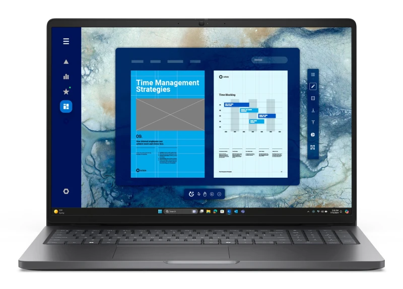 Image of Dell Pro 16 Intel Core 5 8GB RAM 512GB SSD 16" Windows 11 Pro Laptop JY4FK Black