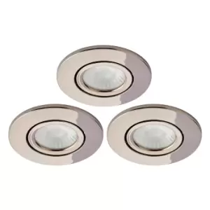 Image of Spa Como LED Tiltable Fire Rated Downlight 5W Dimmable (3 Pack) Cool White Black Chrome IP65