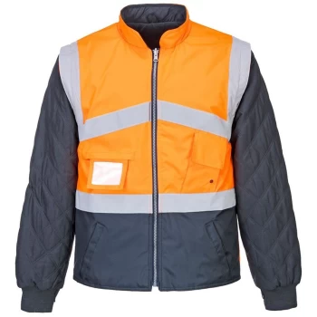 Image of Portwest - S769ONRS - sz S Hi-Vis 2-Tone Jacket - Reversible - Orange/Navy