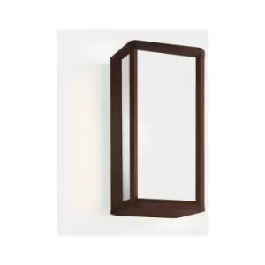 Image of Garden lantern Skat Polycarbonate, white aluminium, brown 1 bulb 20cm