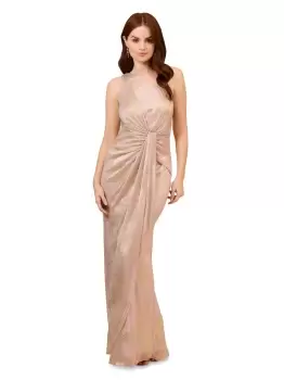 Image of Metallic One Shoulder Gown