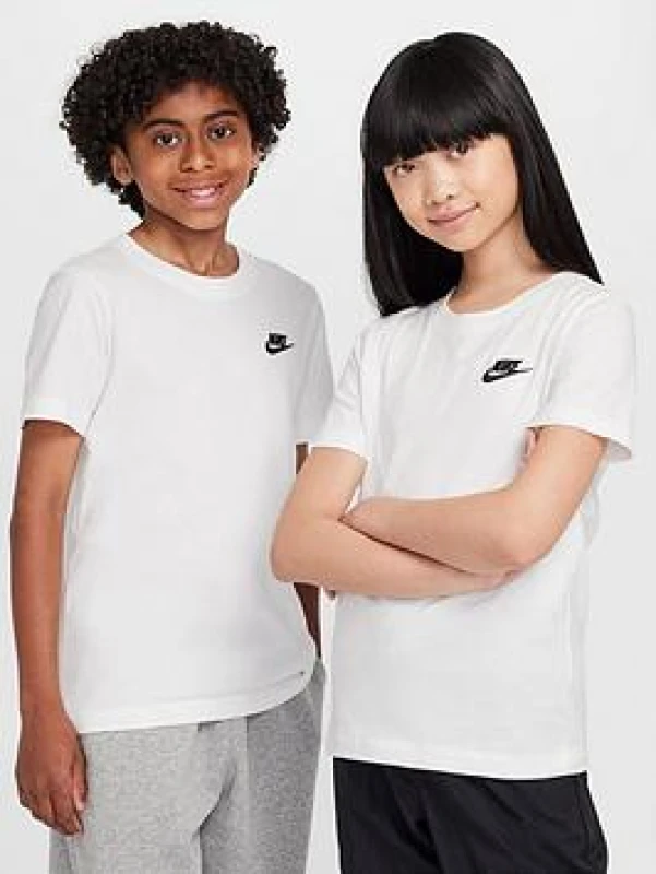 Image of Nike Futura T Shirt Junior Boys - White Male 7 - 8 Years